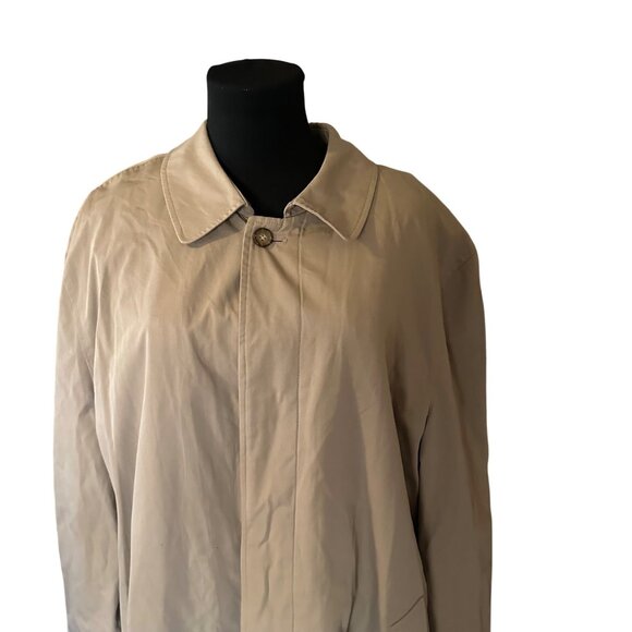 London Fog tan button up lined jacket coat size L regular - Picture 7 of 7